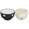Cute Dinnerware Monochrome Animal Soup Bowl and Rice Bowl Set,