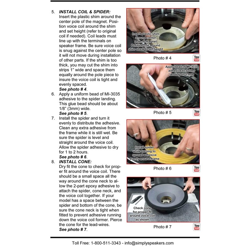 SS Audio Recone Kit for 15 Inch Cerwin Vega 153EH,