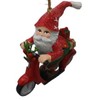 OnHoliday Santa Gnome on Red Electric Scooter with Presents Hanging
