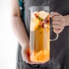 TAMUME 1.5 Liter Water Pitcher with Bamboo Lid, Straight Design