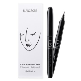 블랑로즈 페이스 닷 투 펜, 다크브라운, 1개 Blanc Rose Face Dot Two Pen, Dark Brown, 1 Piece, 다크브라운 × 1개