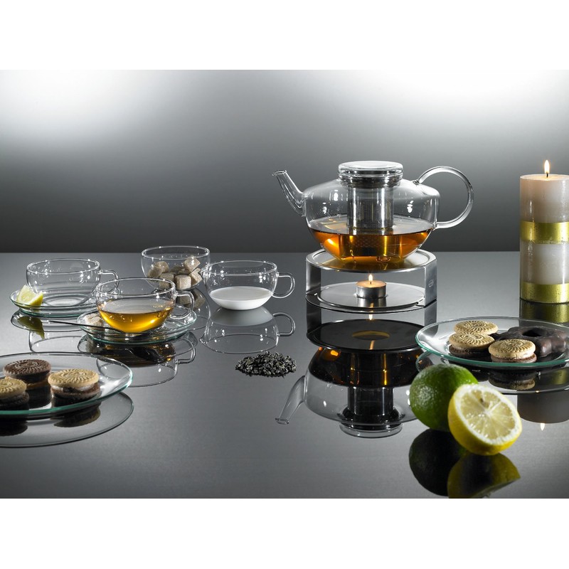 Teapot 'Opus' in simple aesthetics with stainless steel strainer, 1,2