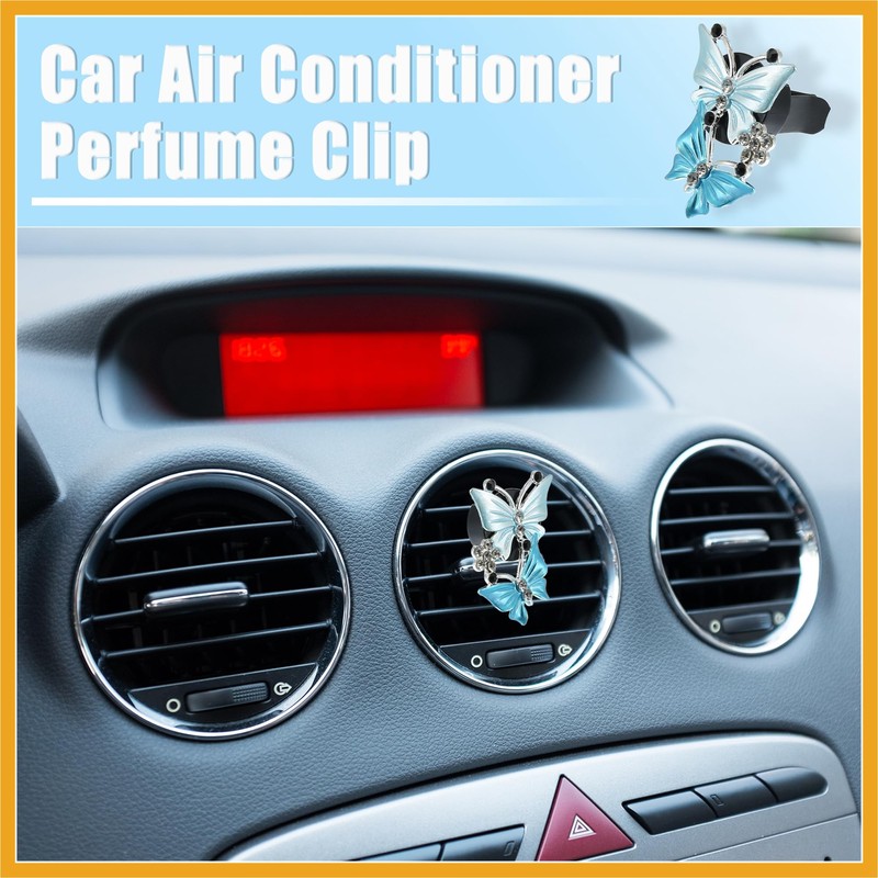 Partuto Car Air Conditioner Butterfly Shape Clips Outlet Vent Vent
