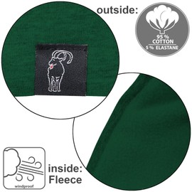 ALPIDEX Cotton Hat Fleece Lined Winter Hat Warm Fleece Hat Unisex Cycling Running Hat Windproof Sports Hat Breathable Running Cycling Hat, Green