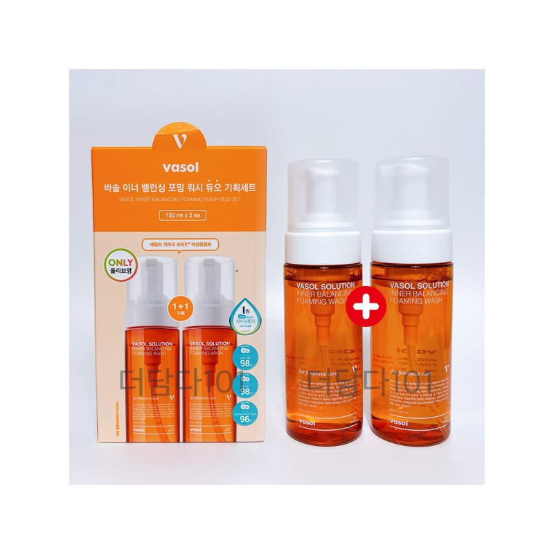 Bassol Vasol Inner Balancing Foaming Wash 150ml+150ml Refill Feminine Cleanser