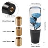 Blueshyhall Blue Flower Crystal Shift Knob, Gear Stick Shifter Lever