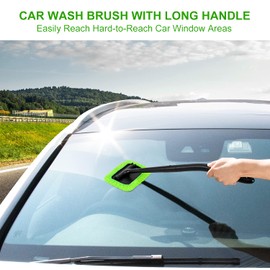 XINDELL 22 inch Windshield Cleaning Tool Kit - Interior Car Window Cleaner with 3 Microfiber Cloths - Automotive Exterior Detailing