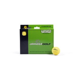 ALMOSTGOLF Limited Flight Practice Foam Golf Balls – Realistic Spin, Trajectory, & Accuracy Training, Pack of 10, Hi-Vis Yellow