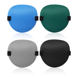 4pcs Eye Patches, Medical Eye Patches for Adults, Soft 3D Adjustable Lazy Eye Patches Eye Patches for Left & Right Eye for Improving Weak Strabismus, Surgery Recovery Period (Mixed Color)