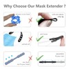 OKUPAN Mask Extender Strap, 10Pcs Elastic Fabric Mask Holder Clip