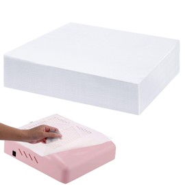 Grevosea 200 Sheets Nail Dust Collector Filter Paper Disposable Nail Dust Filters Paper Sheets Nail Vacuum Dust Collector Nail Tech Supplies Accessories for Nail Salon Spa Home(White)