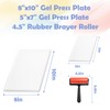 Gel Printing Pad with Brush - Reusable Gel Plate for