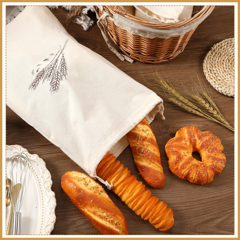 Augshy Bread Bags, 2 Pack Bread Bags for Homemade Bread,