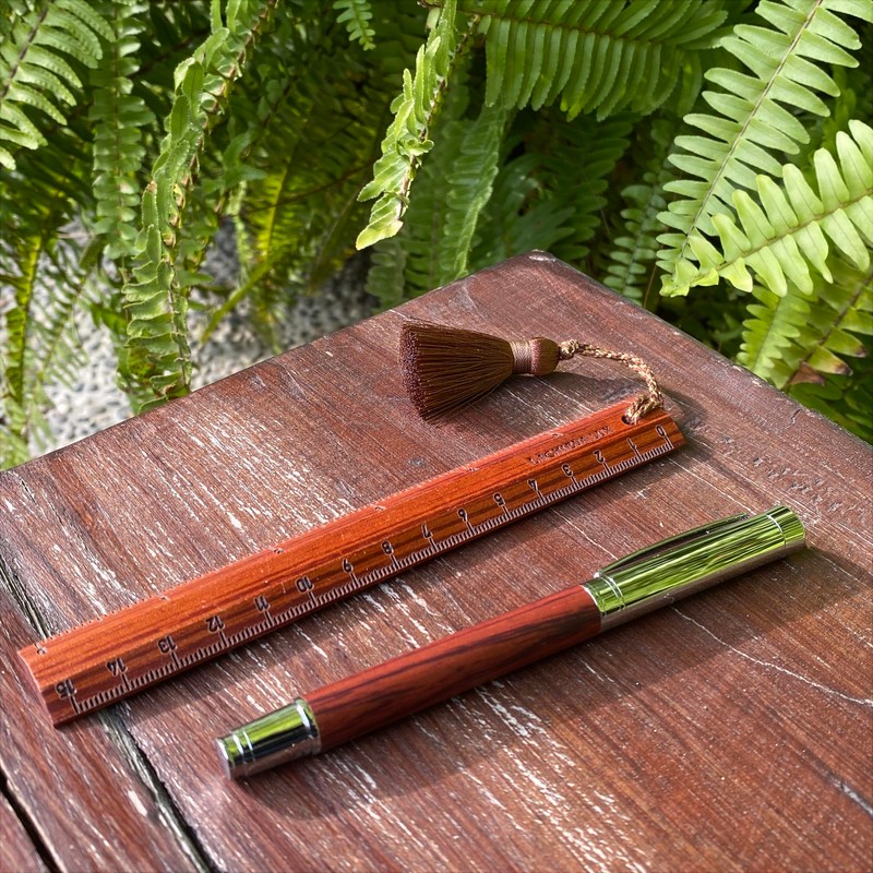 LACHIEVA LUX Nice Elegant Rosewood Rollerball Pen with Ruler/Book mark