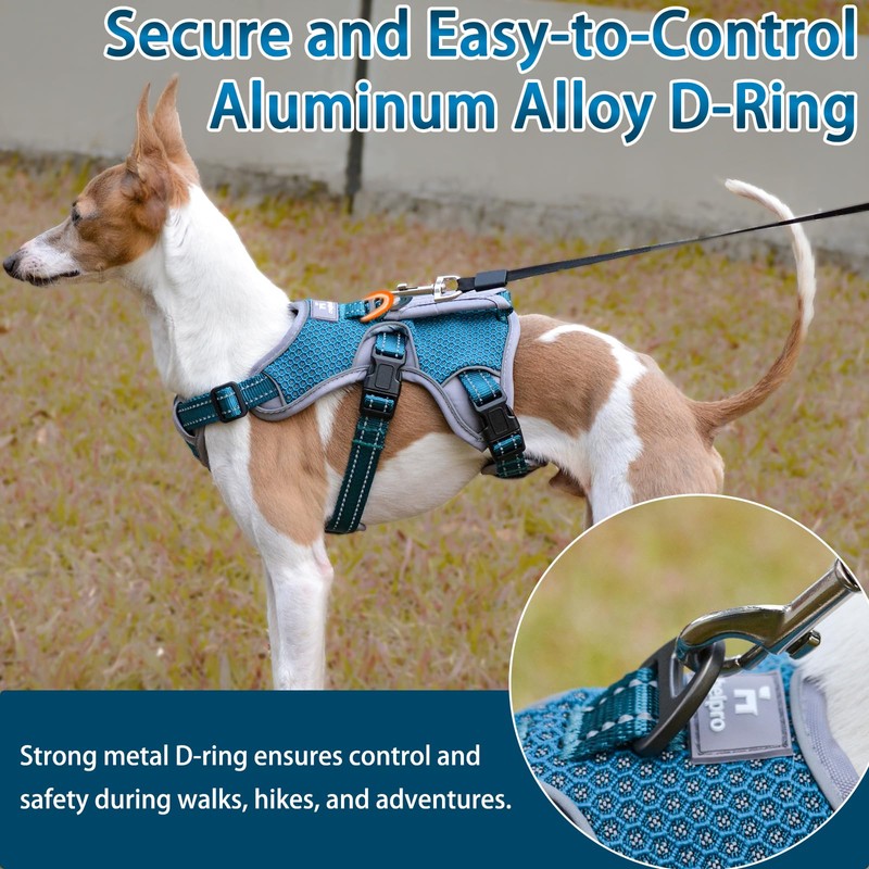 BELPRO Multi-Use Support Dog Harness, Escape Proof No Pull Reflective