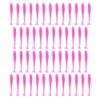 50Pcs Pink Soft Plastic T-Tail Grub Worm Baits Fishing Lures