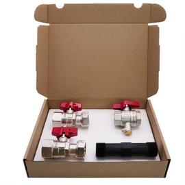 Zähler Plattform Installation Kit Heat Meter 3/4 Inch Direct Measurement Ball Valves Fitting