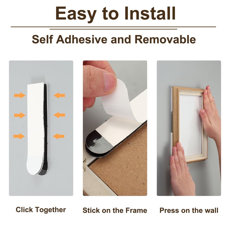PATIKIL 40 Pairs (80 Strips) Picture Hanging Strips, Heavy Duty