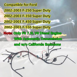 Cheriezing Engine Wiring Harness Compatible with 2002 2003 F250 F350 F450 F550 Super Duty 7.3L V8 Diesel Engine