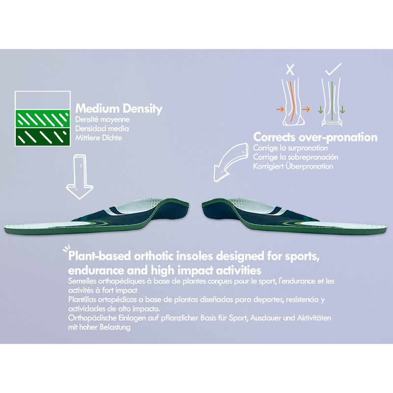 GS Eco-Active Sustainable Arch Support Insoles Green EU 46-48 XL