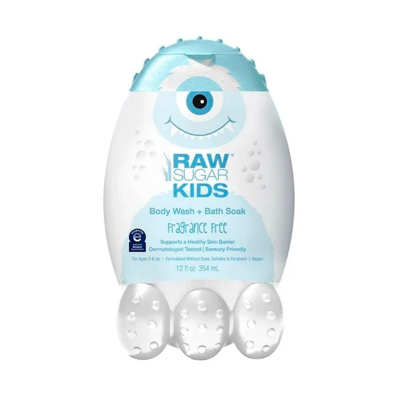 RAW SUGAR KIDS, Body Wash + Bath Soak Sensitive, Gel
