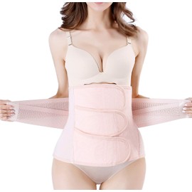 C Section Recovery Belt Post C Section Girdle Abdominal Surgery Support Postpartum Csection Belly Band (Pink,Large)