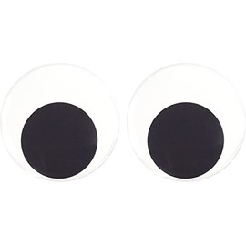 Googly Eyes Buttons - 58mm (2.25in) - 2 pins per pinback button pack