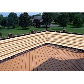 California Net Co. Ivory/Khaki/Brown Deluxe Outdoor Privacy Screen Net Mesh for Deck, Balcony or Swimming Pool (32" Inches x 15' Feet)