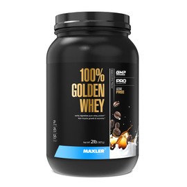 Maxler 100% Golden Whey Protein - 23g of Protein per Serving - Premium Whey Protein Powder for Pre Post Workout - Fast-Absorbing Whey Concentrate, Isolate & Hydrolysate Blend - Cappuccino 2 lb