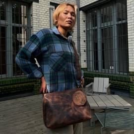 Berliner Bags Vintage Marbella M Shoulder Bag, Large Shoulder Bag, Crossbody Bag Made of Leather, Handbag for Women, Earth M