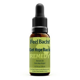 Feel Bach! Get Hope Back Remedy - Natural Homeopathic Flower Essences for Reclaim Life From Deep Despair - Renew & Overcome the Darkness Vegan, Gluten & Sugar-Free, Non-Habit Forming, 20ml (0.7 fl oz)