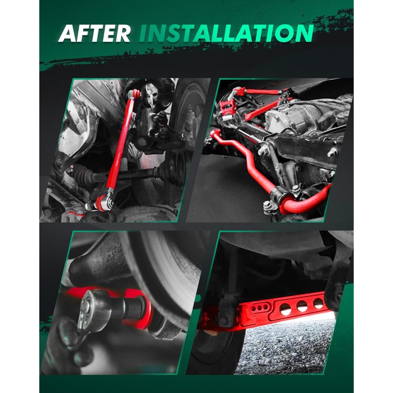 SCITOO Front Strut Tower Bar Suspension Replacement Red Fit for