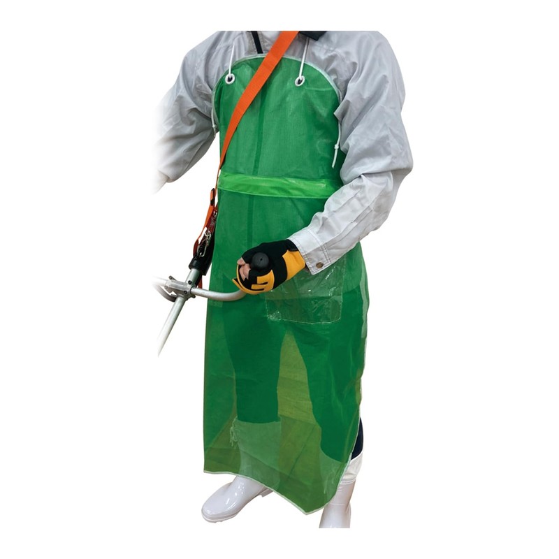 Safety 3 Garden Apron, One-Touch Mesh Apron, Green, Free Size