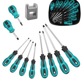 10-Piece Magnetic Phillips Screwdriver Set, Slotted Screwdriver, Screw Driver, Screwdriver Set, Vanadium Steel with Magnetic Tips and Ergonomic Handle