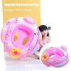 Baby Pool Float with Safety Seat Steering Wheel Cartoon Inflatable