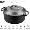 VORRINGARD Pre-Seasoned Cast Iron Dutch Oven with Lid, Round and