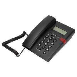 Desktop Corded Telephone,K010A‑1 Desktop Corded Telephone Professional Landline Telephone for Office Hotel Home Foreign Trade(Black)