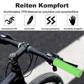 Children's Bicycle Grips - Handlebar Grips MTB Bicycle with Non-Slip Rubber | 132 mm Bicycle Grips Ergonomic Handlebar Grips for 22.2 mm Bicycle, MTB, Mountain Bike, Road Bike Grips