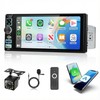 Single Din Car Stereo Wireless Carplay Android Auto, 6.8 Inch