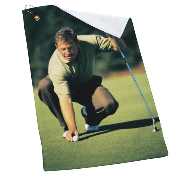 Personalization Universe Personalized Golf Towels with Photo - Custom Microfiber Golf Towel for Men and Women, Golf Accessories, Golf Bag, Gym Towel - Durable & Machine Washable