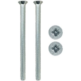 Gardinia Chrome Silver Door Handle Screws M5 x 70mm Long, Pair of 2, Dome Head, Pozidriv, Stainless Steel