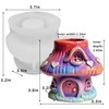 Japleed Fairytale Mushroom House Pot Silicone Mold, Unique Container Storage