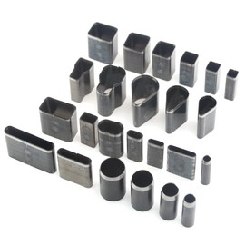 BGTXINGI 24 Shape Style Leather Hollow Punch Cutter Set Kit One Hole Different Leather Shape Hole Punch Cutting Tool Leather Craft Tool for Handmade DIY Leather Craft