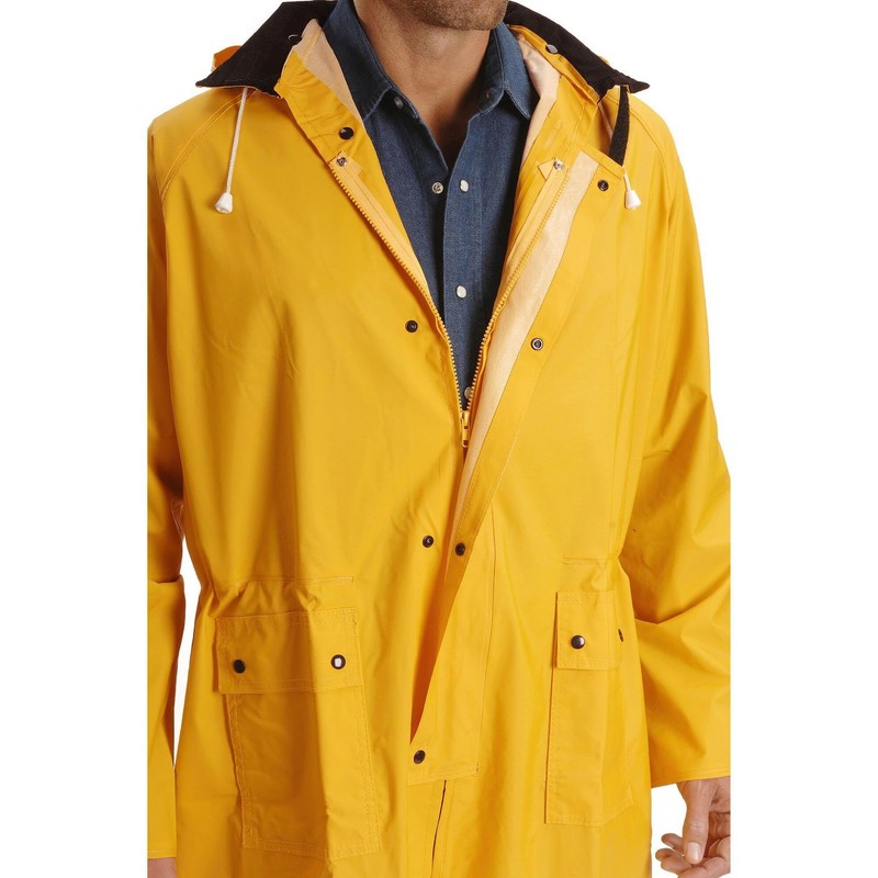 M&F WESTERN Saddle Slicker Adult Rain Coat Yellow, Size: M