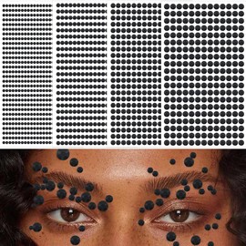 1799PCS Face Gems Face Jewels Hair Rhinestone Sticker for Make Up Gem Stickers Self Adhesive Black Hair Gem Stamper Hair Jewels Diamond Stickers Crystal Face Decorations Adsorted Size
