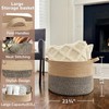 Extra Large Wicker Storage Basket, 83L Round Jute Basket for