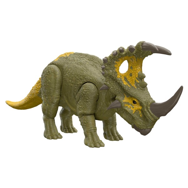 Mattel Jurassic World Dominion Roar Strikers Sinoceratops Dinosaur Toy with Head Ram Attack & Sound, Plus Downloadable App & AR
