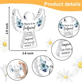 Miscarriage Gifts for Mothers, Remembrance Gift, Sympathy Gifts, Baby Footprint Memorial Angel Acrylic Decor Sign, Funeral in Memory of Loss of Baby, Infant Loss Sympathy Gift