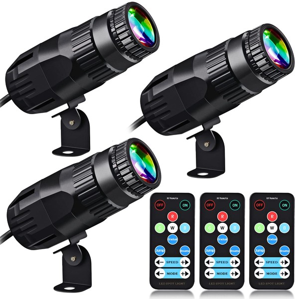 Tarpop 3 Pcs Disco Spotlights with 3 Remote Bright Mirror