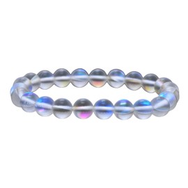 Rainbow Mermaid Bracelet for Women Men's Gifts - Protection Healing Crystal Bracelet - 8mm Gemstone Beaded Stretchable Bracelet Pulseras Para Hombres Mujer Stocking Stuffers